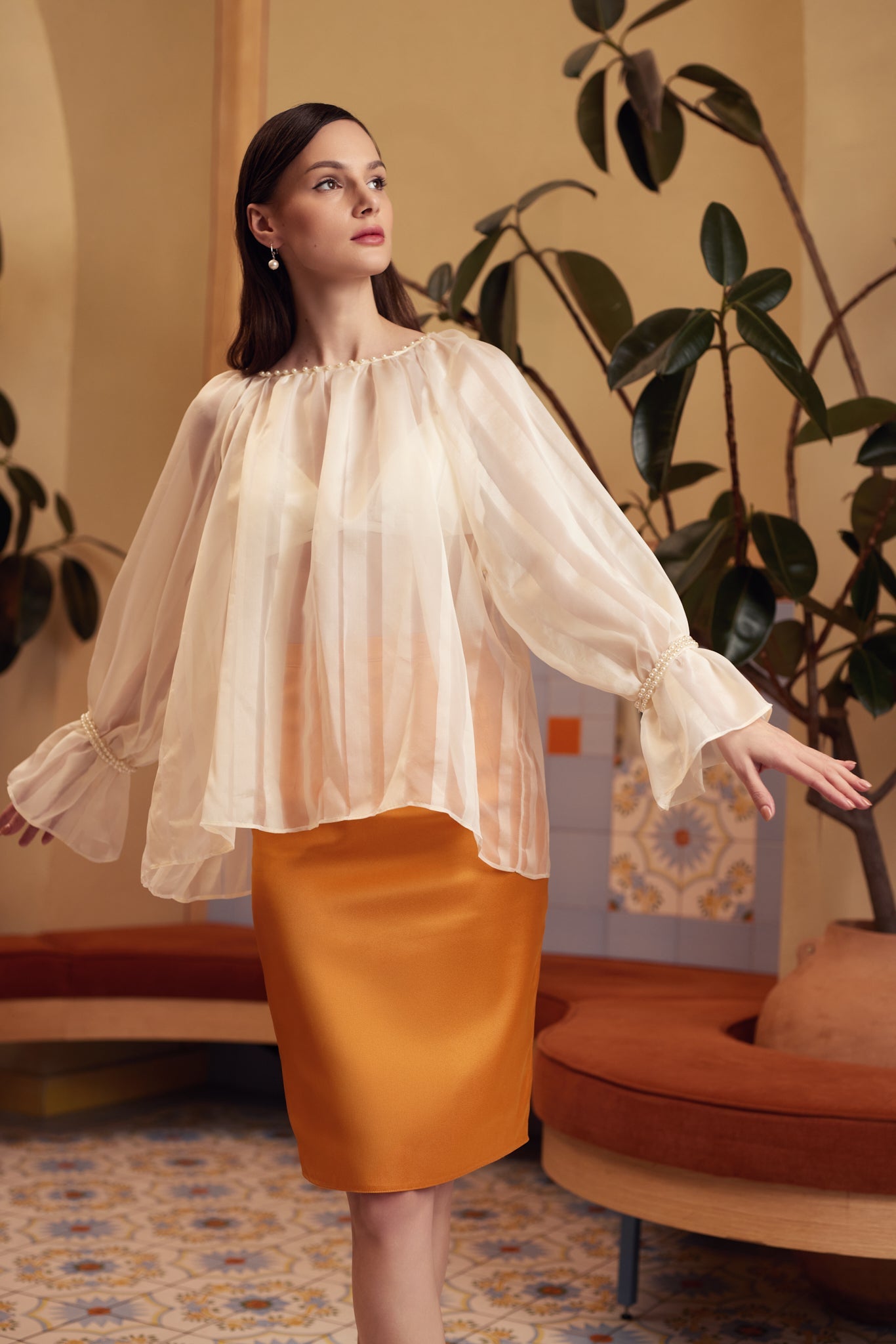 Silk Organza Blouse