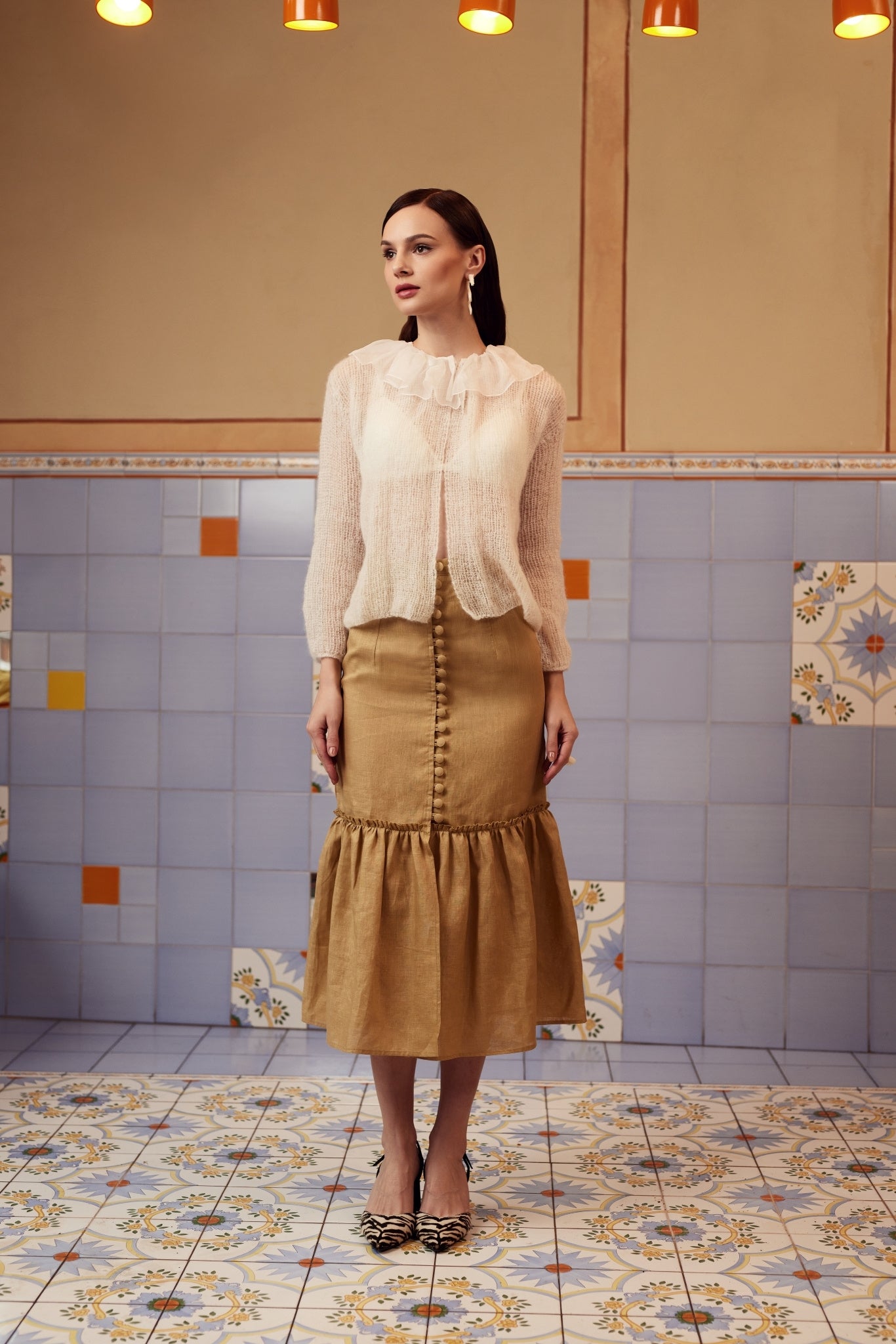 Hand-Knitted Silk Mohair Cardigan
